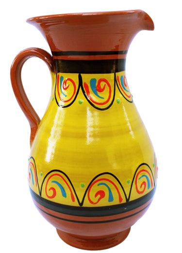 Terracotta Yellow, 2 Quart Pitcher - Hand Painted From Spain